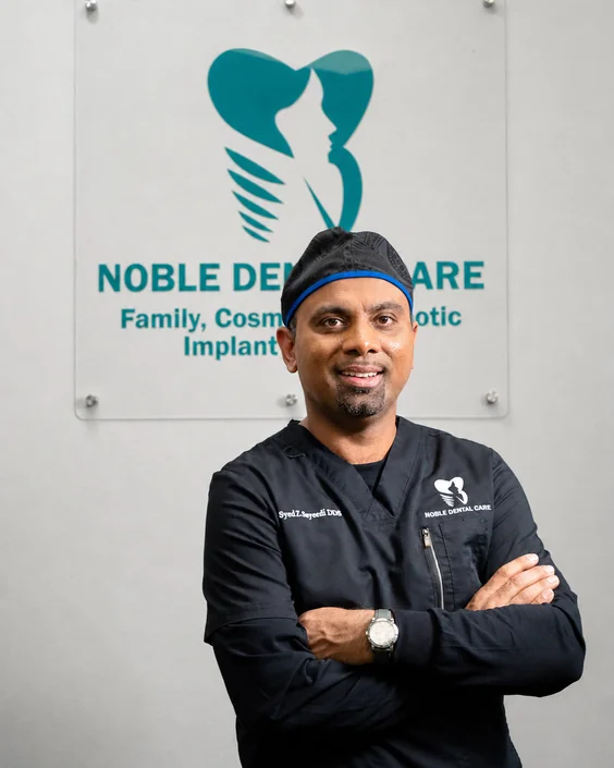 Dr. Syed Z. Sayeedi at the Noble Dental Care office in Union City